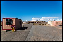 Mobile buildings at entrance. Four Corners Monument, Arizona, USA (color)