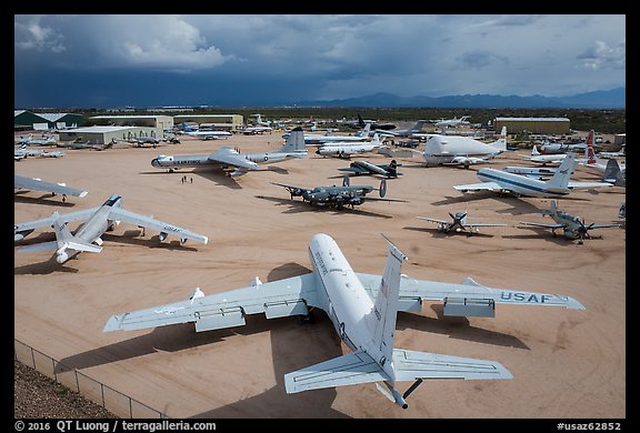 Aerial view of Pima Air and space museum. Tucson, Arizona, USA (color)