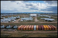 Aerial view of airforce boneyard. Tucson, Arizona, USA ( color)