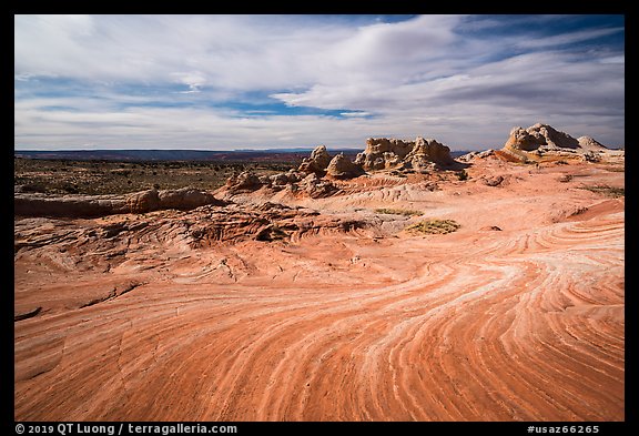 Swirl at the edge of White Pocket. Vermilion Cliffs National Monument, Arizona, USA (color)