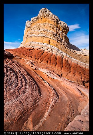 Multicolored rock formation, White Pocket. Vermilion Cliffs National Monument, Arizona, USA (color)