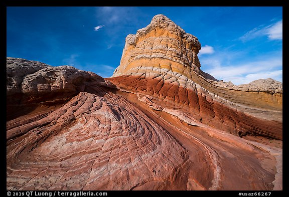 Multicolored twirled sandstone. Vermilion Cliffs National Monument, Arizona, USA