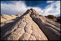 Bleached-white sandstone with crossbedding, White Pocket. Vermilion Cliffs National Monument, Arizona, USA ( color)