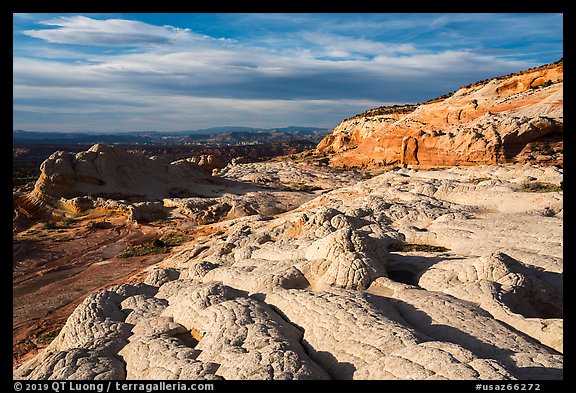 White pocket and cliffs, White Pocket. Vermilion Cliffs National Monument, Arizona, USA (color)