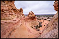 Twirling rock formations, Coyote Buttes South. Vermilion Cliffs National Monument, Arizona, USA ( color)