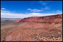 Aerial distant view of Vermillion Cliffs. Vermilion Cliffs National Monument, Arizona, USA ( color)