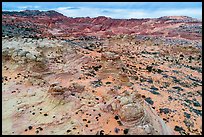 Aerial view of Cottonwood Teepees. Vermilion Cliffs National Monument, Arizona, USA ( color)