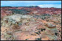 Aerial view of Coyotte Buttes South. Vermilion Cliffs National Monument, Arizona, USA ( color)