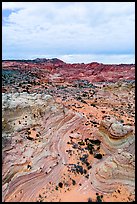 Aerial view of Coyotte Buttes South. Vermilion Cliffs National Monument, Arizona, USA ( color)