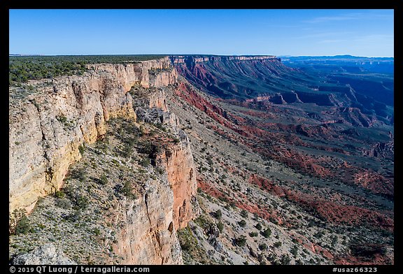 Grand Canyon rim Cliffs. Grand Canyon-Parashant National Monument, Arizona, USA (color)