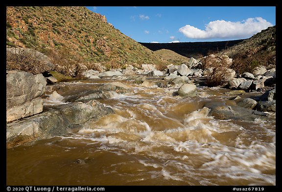 Cascades, Agua Fria River. Agua Fria National Monument, Arizona, USA (color)