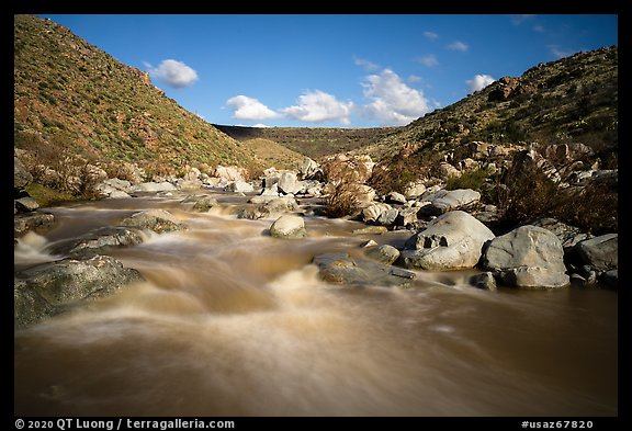 Boulders, Agua Fria River. Agua Fria National Monument, Arizona, USA (color)