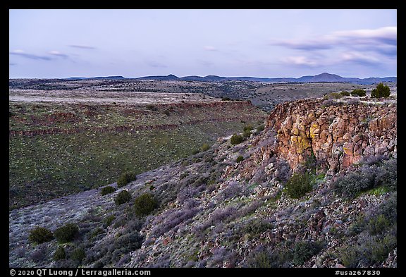 Silver Creek Canyon at dusk. Agua Fria National Monument, Arizona, USA (color)