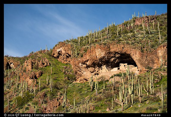 Lower cliff dwelling, Tonto National Monument. Tonto Naftional Monument, Arizona, USA (color)