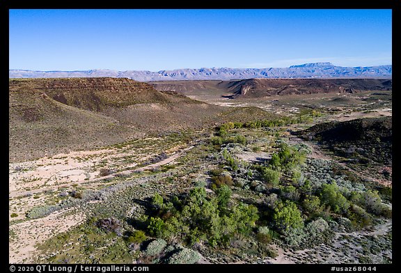 Aerial view of Pakoon Springs. Grand Canyon-Parashant National Monument, Arizona, USA (color)