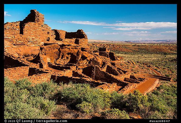 Wupatki Sinagua Ruins. Wupatki National Monument, Arizona, USA (color)