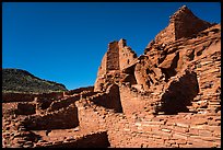 Wupatki ruin of red rock pueblo. Wupatki National Monument, Arizona, USA ( color)