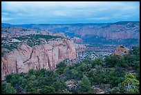 Tsegi Canyon system at dusk. Navajo National Monument, Arizona, USA ( color)