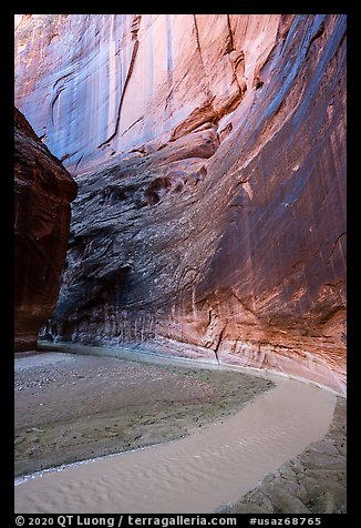 Paria river bend in Paria Canyon. Vermilion Cliffs National Monument, Arizona, USA (color)