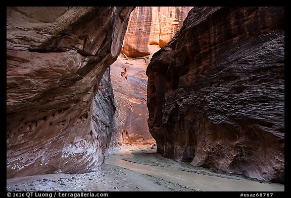 Narrows of Paria River Canyon. Vermilion Cliffs National Monument, Arizona, USA (color)