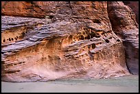 Wall with holes, Paria Canyon. Vermilion Cliffs National Monument, Arizona, USA ( color)