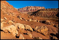 Rocks and cliffs near Cliffs Dwellers. Vermilion Cliffs National Monument, Arizona, USA ( color)
