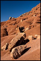 Rocks on slope. Vermilion Cliffs National Monument, Arizona, USA ( color)