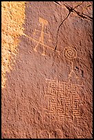 Maze petroglyph. Vermilion Cliffs National Monument, Arizona, USA ( color)