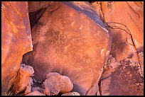 Rocks with numerous petroglyphs. Vermilion Cliffs National Monument, Arizona, USA ( color)