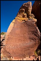 Boulder with Maze rock art. Vermilion Cliffs National Monument, Arizona, USA ( color)