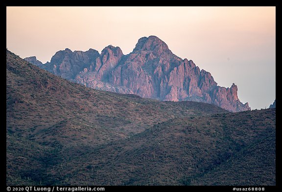 Ragged Top at dawn. Ironwood Forest National Monument, Arizona, USA (color)