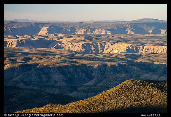 Pymn Canyon, Dansil Canyon, and Mount Dellenbaugh. Grand Canyon-Parashant National Monument, Arizona, USA (color)