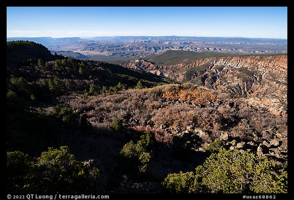 Grand Canyon and Hells Hole. Grand Canyon-Parashant National Monument, Arizona, USA (color)