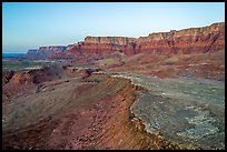 Aerial view of Vermillion Cliffs, dawn. Vermilion Cliffs National Monument, Arizona, USA ( color)