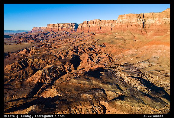 Aerial view of Vermillion Cliffs. Vermilion Cliffs National Monument, Arizona, USA (color)