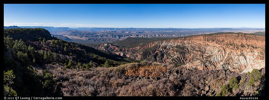 Grand Canyon and Hells Hole from Mount Logan. Grand Canyon-Parashant National Monument, Arizona, USA (color)