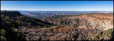 Grand Canyon and Hells Hole from Mount Logan. Grand Canyon-Parashant National Monument, Arizona, USA (Panoramic color)