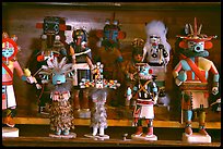 Hopi Kachina figures. Hubbell Trading Post National Historical Site, Arizona, USA