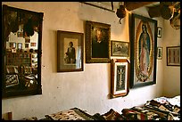 Wall with portraits from the Hubbel family. Hubbell Trading Post National Historical Site, Arizona, USA (color)