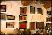 Framed paintings of Navajo rug designs commissioned by Hubbell. Hubbell Trading Post National Historical Site, Arizona, USA ( color)