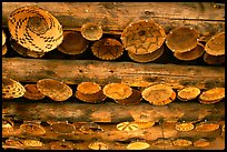 Native Indians baskets hanging from ceiling. Hubbell Trading Post National Historical Site, Arizona, USA ( color)