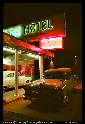 Old American cars, Holbrook. Arizona, USA (color)