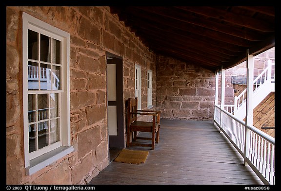 Interior porch of Winsor Castle. Pipe Spring National Monument, Arizona, USA
