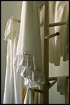 Hanging white clothes. Pipe Spring National Monument, Arizona, USA