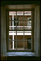 Looking out a window of Winsor Castle into the courtyard. Pipe Spring National Monument, Arizona, USA ( color)