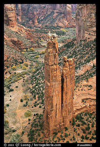 Spider Rock. Canyon de Chelly  National Monument, Arizona, USA