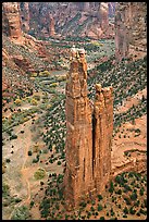 Spider Rock. Canyon de Chelly  National Monument, Arizona, USA (color)