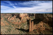 Spider Rock and skies. Canyon de Chelly  National Monument, Arizona, USA ( color)