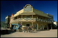 Horse carriage and saloon, Old Tucson Studios. Tucson, Arizona, USA