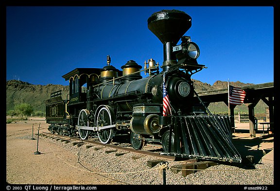 Locomotive, Old Tucson Studios. Tucson, Arizona, USA (color)